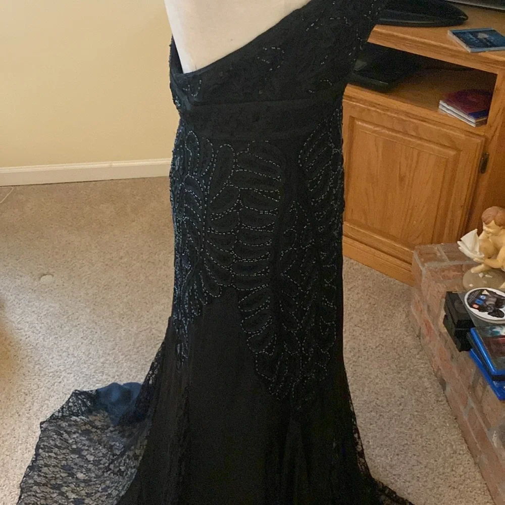 Sue Wong nocturnal black formal gown size 10 - Picture 15 of 17